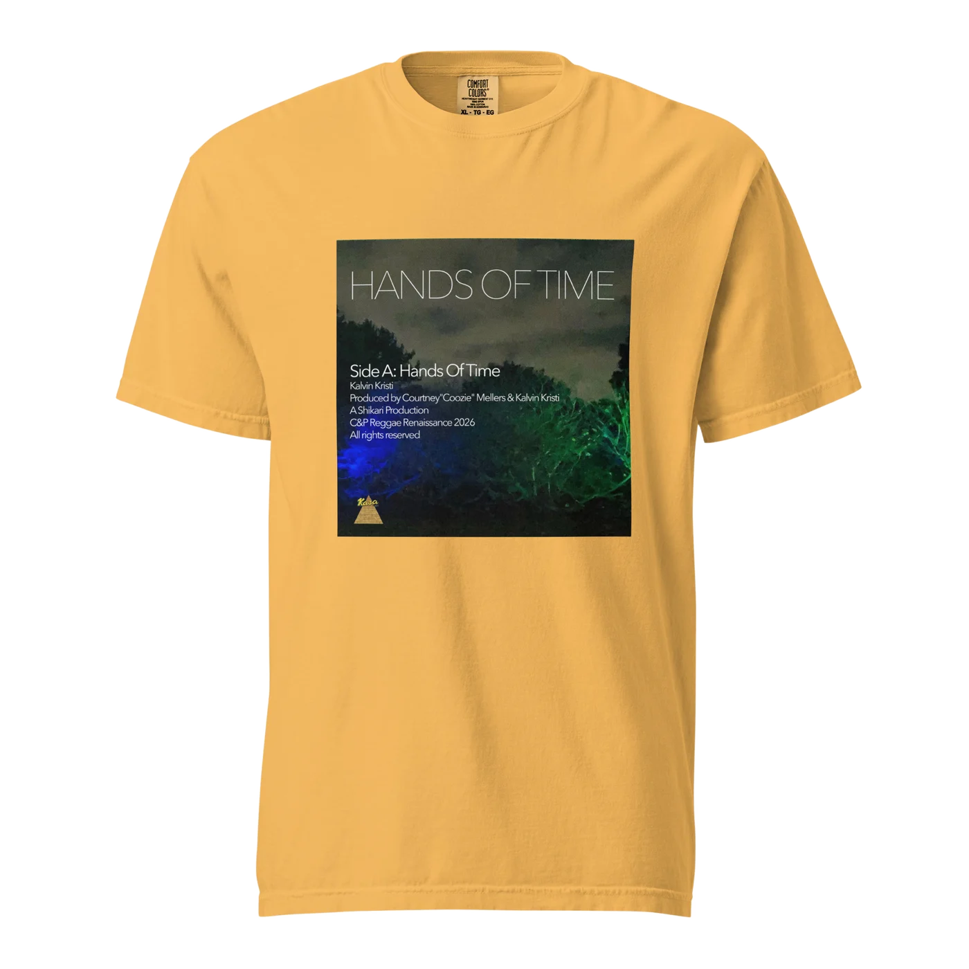 Kalvin Kristi Hands Of Time Artwork Tee - Mustard