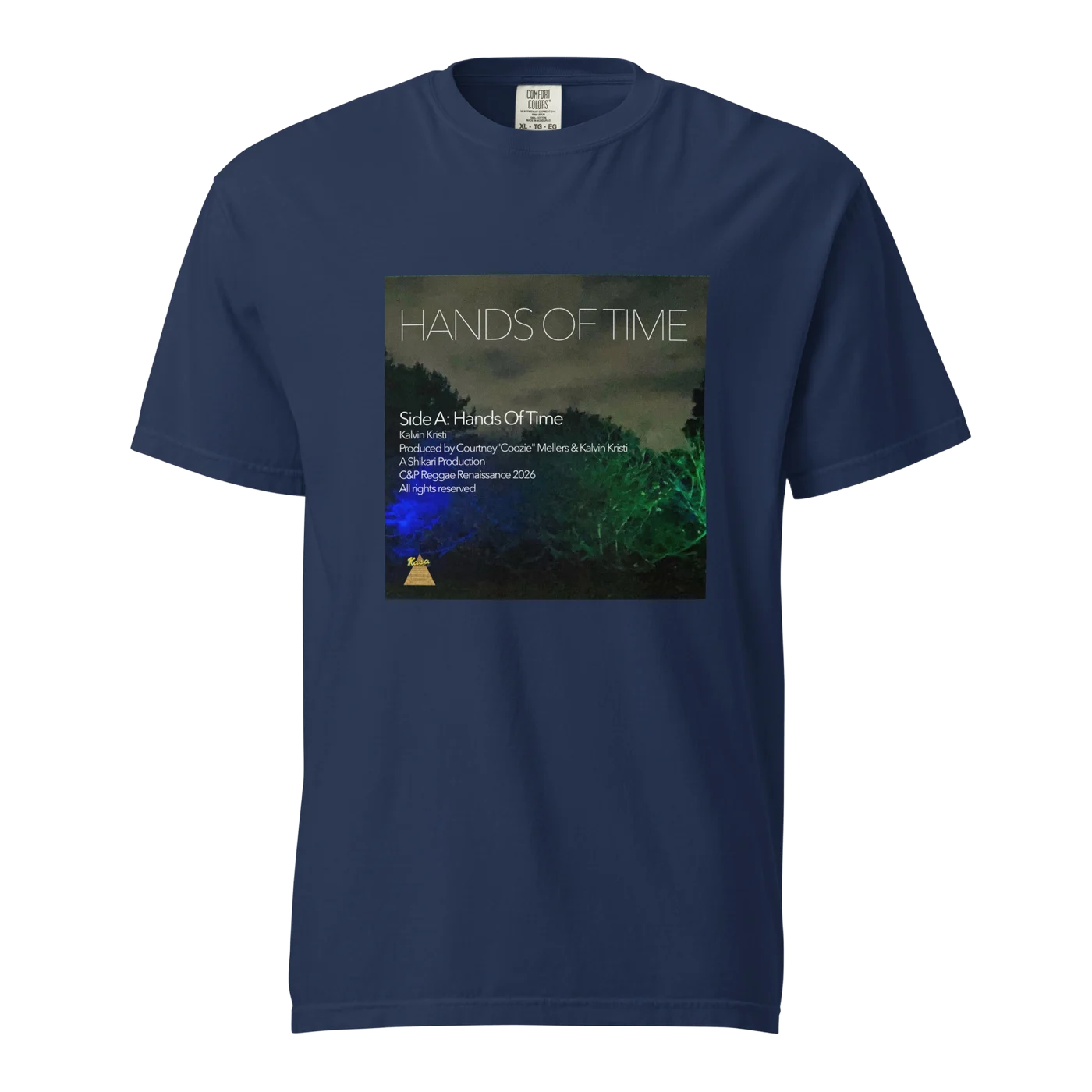 Kalvin Kristi Hands Of Time Artwork Tee - Navy Blue